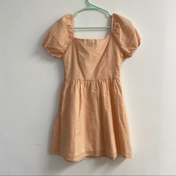 Orange Plaid Dress - Picture 2 of 5